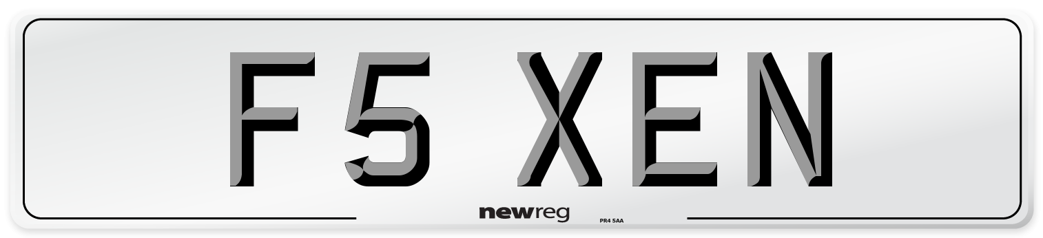 F5 XEN Number Plate from New Reg